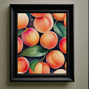 Aquarellmalerei auf Pfirsichen II Poster
