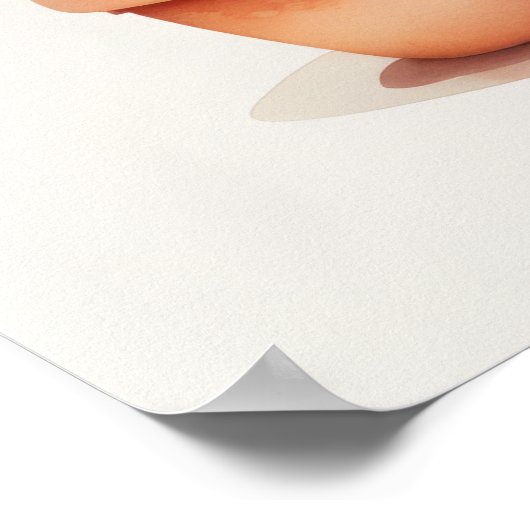 Aquarellmalerei auf Pflanze in Pot IV Poster (Ecke)