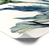 Aquarellmalerei auf rosa Nelken Poster (Ecke)