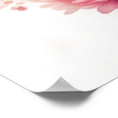 Aquarellmalerei auf rosa Peonies Poster (Ecke)