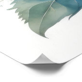 Aquarellmalerei auf rosafarbenen Peonies II Poster (Ecke)