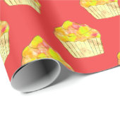 Aquarellmalerei auf rotem Umschlagpapier Geschenkpapier (Rolleneckpunkt)