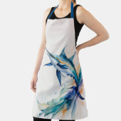 Aquarellmalerei auf Schwertfisch Schürze (InSitu)