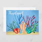 Aquarellmalerei auf Seekorallen Postkarte (Vorne/Hinten)
