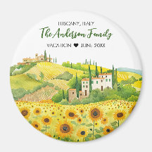 Aquarellmalerei auf Sonnenblumen in der Toskana