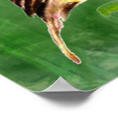 Aquarellmalerei auf Sparrow Bird in Tree Poster (Ecke)