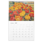Aquarellmalerei auf Tulipen 3 Kalender (Jan 2027)