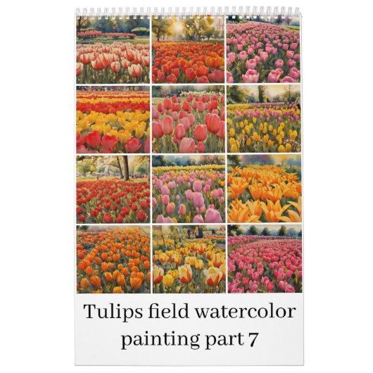 Aquarellmalerei auf Tulips 7 Kalender (Titelbild)