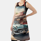 Aquarellmalerei auf Vintage Car und Diner Schürze (InSitu)
