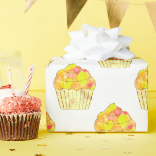 Aquarellmalerei auf Weiß Geschenkpapier