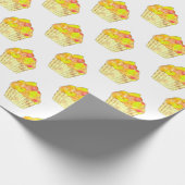 Aquarellmalerei auf Weiß Geschenkpapier (Ecke)