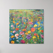 Aquarellmalerei auf Wildblume Leinwanddruck (Vorderseite)