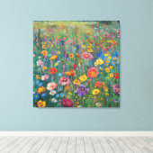 Aquarellmalerei auf Wildblume Leinwanddruck (Insitu (Holzboden))