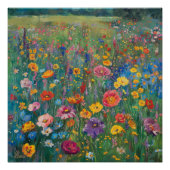 Aquarellmalerei auf Wildblume Poster (Vorderseite)