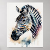 Aquarellmalerei auf Zebra 5:4 Poster (Vorne)