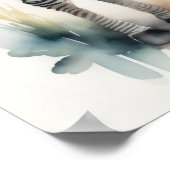 Aquarellmalerei auf Zebra 5:4 Poster (Ecke)