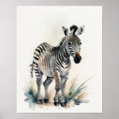 Aquarellmalerei auf Zebra 5:4 Poster (Vorne)