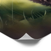 Aquarellmalerei Baby Highland Cow Sitzen 1:1 Poster (Ecke)