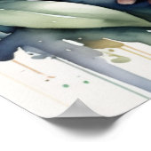 Aquarellmalerei Baby Orangutan Kinderzimmer 5:4 Poster (Ecke)