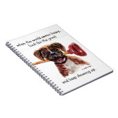 Aquarellmalerei Boxer + inspirierendes Sprichwort Notizblock (Rechte Seite)