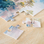 Aquarellmalerei chinesischer Tempel Puzzle (Seite)