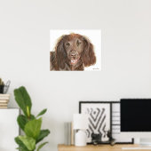 Aquarellmalerei Cocker Spaniel Hund Poster (Heimbüro)