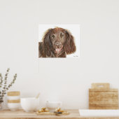 Aquarellmalerei Cocker Spaniel Hund Poster (Küche)