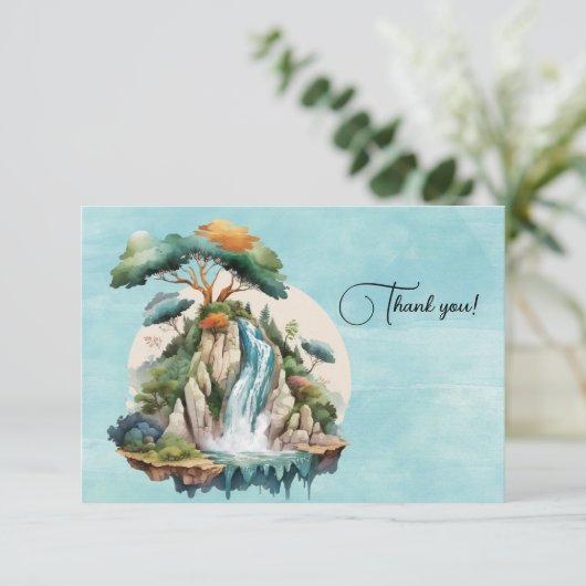 Aquarellmalerei Dankeskarte (Stehend Vorderseite)