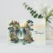 Aquarellmalerei Dankeskarte (Stehend Vorderseite)