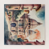 Aquarellmalerei der antiken italienischen Stadt Puzzle (Horizontal)