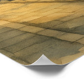 Aquarellmalerei der modernen Londoner Themse Poster (Ecke)