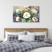 Aquarellmalerei der schönen Blume Leinwanddruck (Insitu (Schlafzimmer))