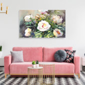 Aquarellmalerei der schönen Blume Leinwanddruck (Insitu (Wohnzimmer))