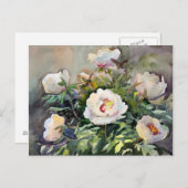 Aquarellmalerei der schönen Blume Postkarte (Vorne/Hinten)