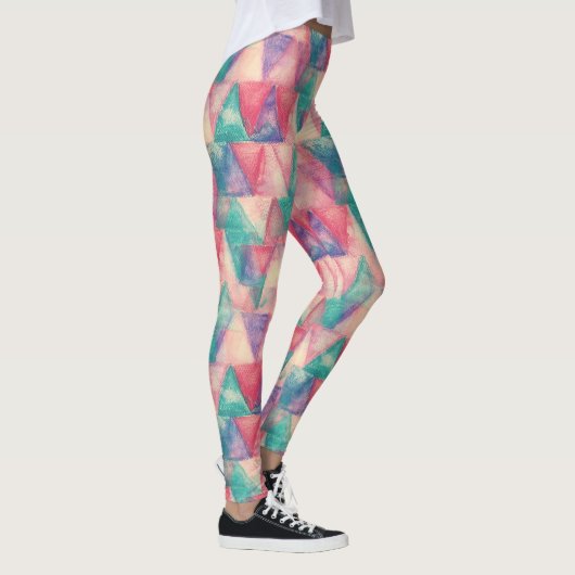 Aquarellmalerei - Dreiecke für Hipster Leggings (Rechts)
