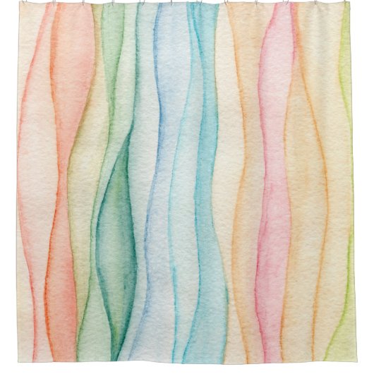 Aquarellmalerei Duschvorhang (Vorderseite)