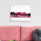 Aquarellmalerei einer farbenfrohen Landschaft Leinwanddruck (Insitu (Wohnzimmer))