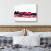 Aquarellmalerei einer farbenfrohen Landschaft Leinwanddruck (Insitu (Schlafzimmer))