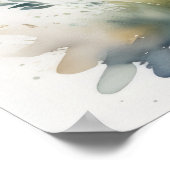 Aquarellmalerei einer Giraffe 5:4 Poster (Ecke)