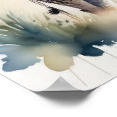 Aquarellmalerei einer Giraffe 5:4 Poster (Ecke)