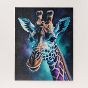 Aquarellmalerei einer Giraffe Puzzle
