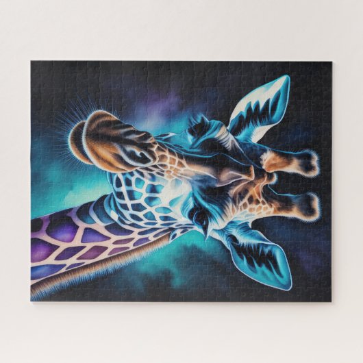 Aquarellmalerei einer Giraffe Puzzle (Horizontal)