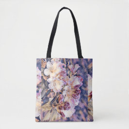 Aquarellmalerei einer lila Azeenblüte Tasche