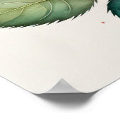 Aquarellmalerei einer Rose Pink III Poster (Ecke)