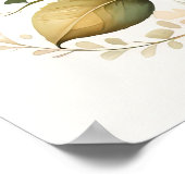 Aquarellmalerei einer Rose Rosa Poster (Ecke)