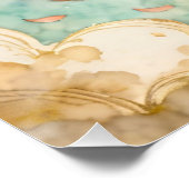 Aquarellmalerei einer Taube Poster (Ecke)