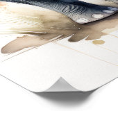 Aquarellmalerei eines Elefanten 5:4 Poster (Ecke)