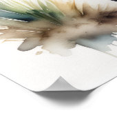 Aquarellmalerei eines Elefanten 5:4 Poster (Ecke)