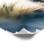 Aquarellmalerei eines Elefanten 5:4 Poster (Ecke)