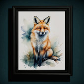 Aquarellmalerei eines Fuchs 5:4 Poster